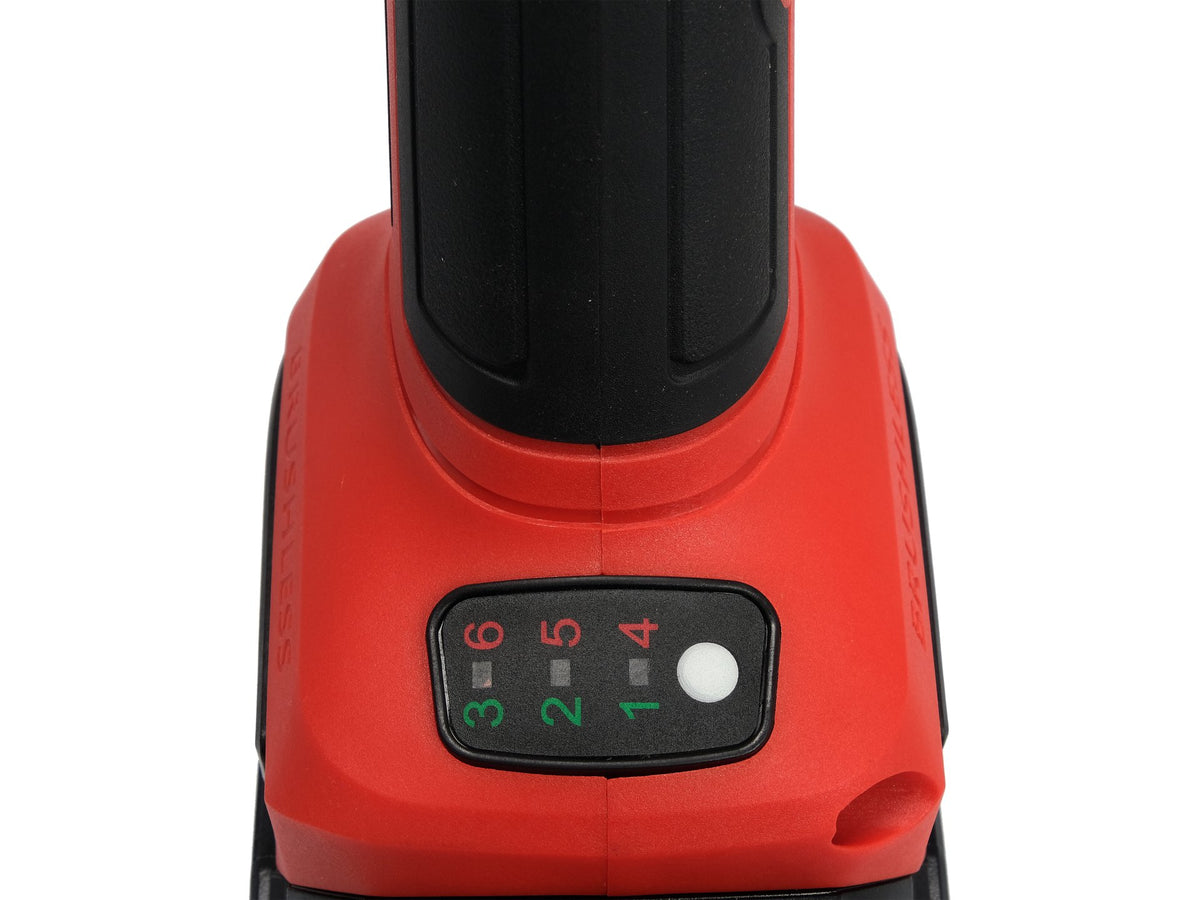 Haakse Slijper 18V 125MM Borstelloos, Met Soft Start En Regelsysteem. Snelheden