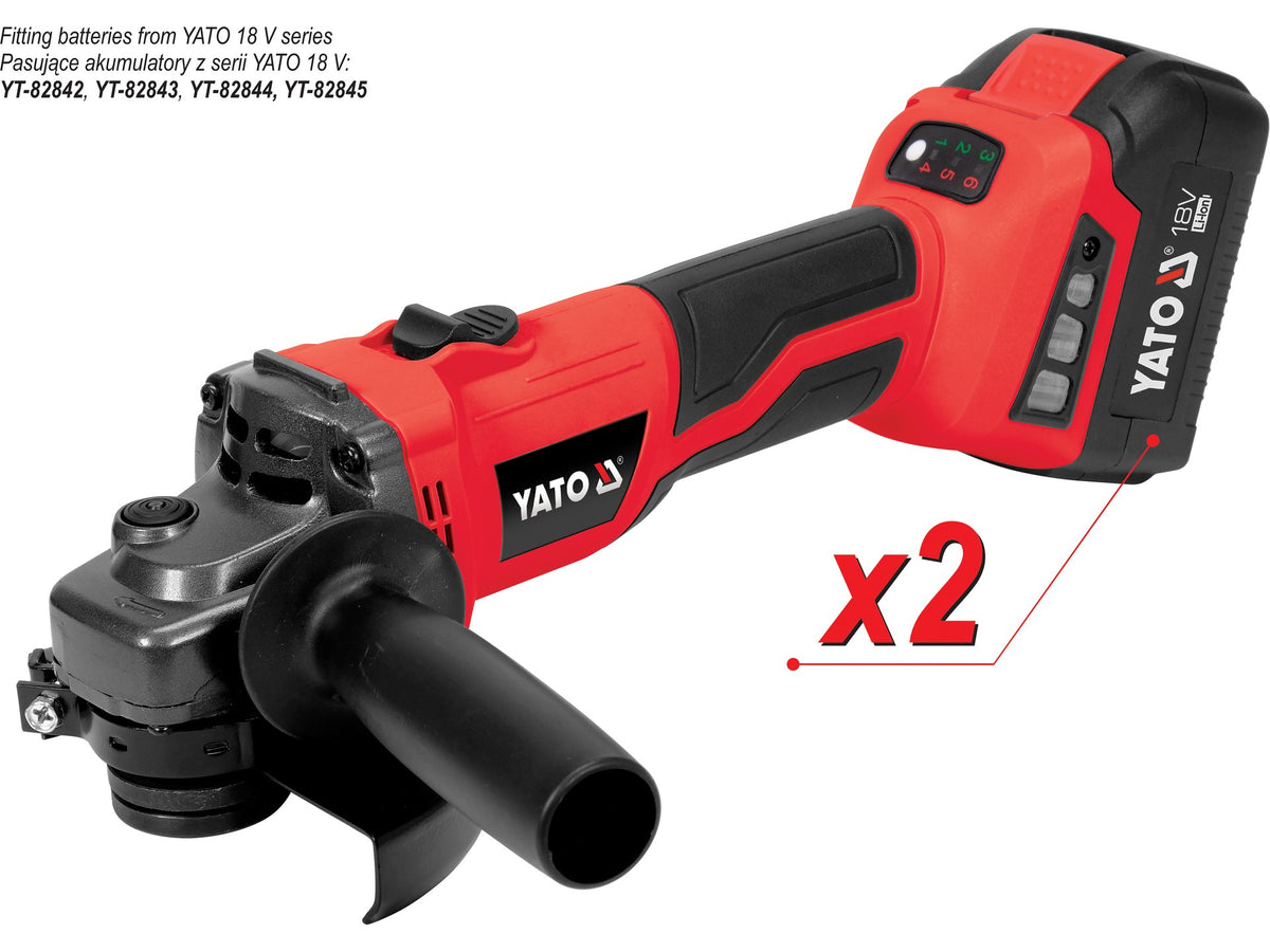 Haakse Slijper 18V 125MM (3000-8500rpm; Bl Motor; 2X4,0 Ah, Lader) Met Soft Start Systeem