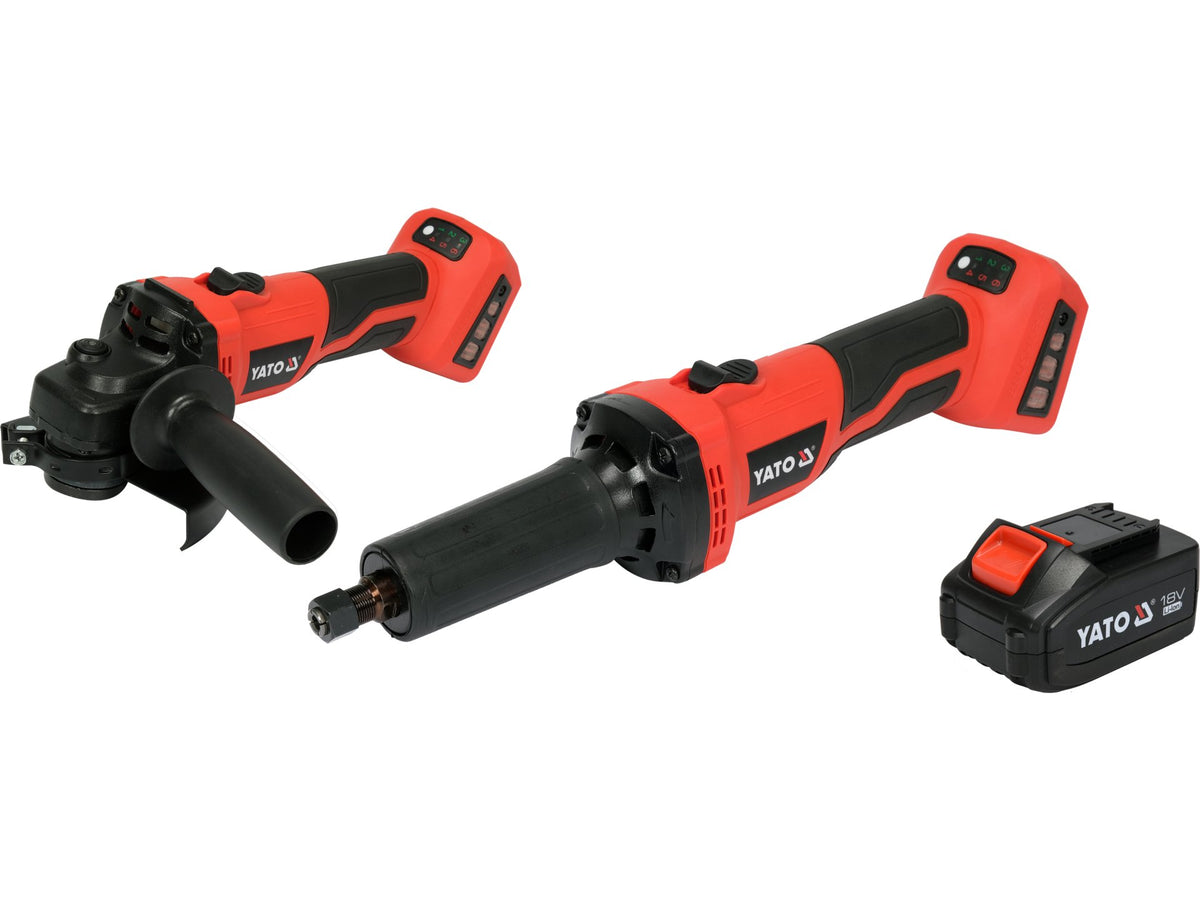 18V Hoek + Rechte Slijpmachine Set (Bl Motoren; 1X4.0AH; Opladen) Met Soft Start Systeem