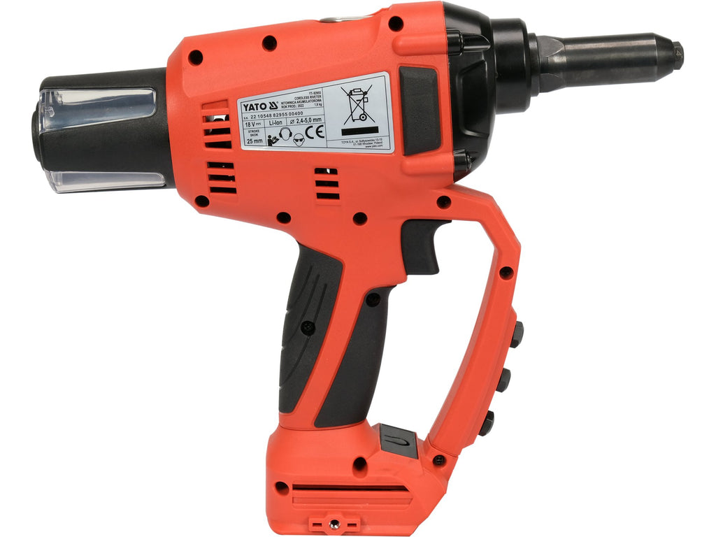 18V Borstelloze Klinknagel (Lichaam; 20000N) Voor Klinknagels (2,4; )(3,0-3,2)(4,0)(4,8-5,0)Mm