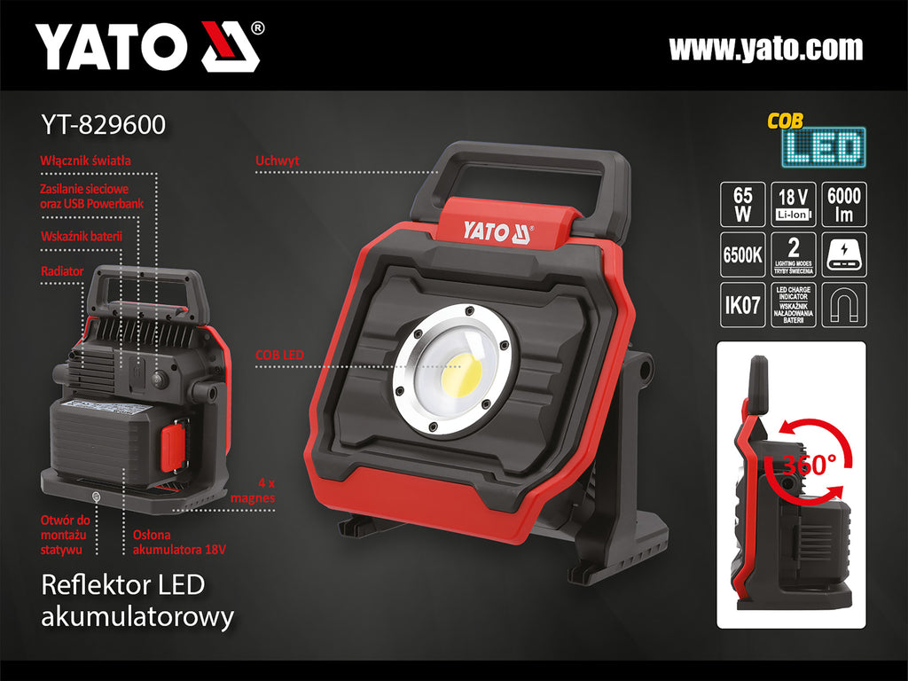 Led-Koplamp 18V 6000LM 65W - Carrosserie