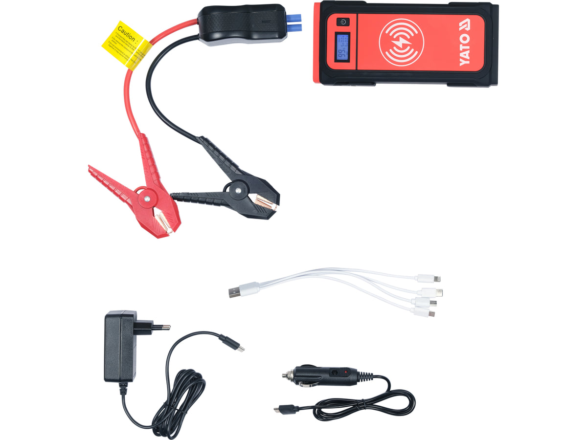 Startapparaat/Powerbank 16000MAH Met Lcd-Display En Inductief Opladen