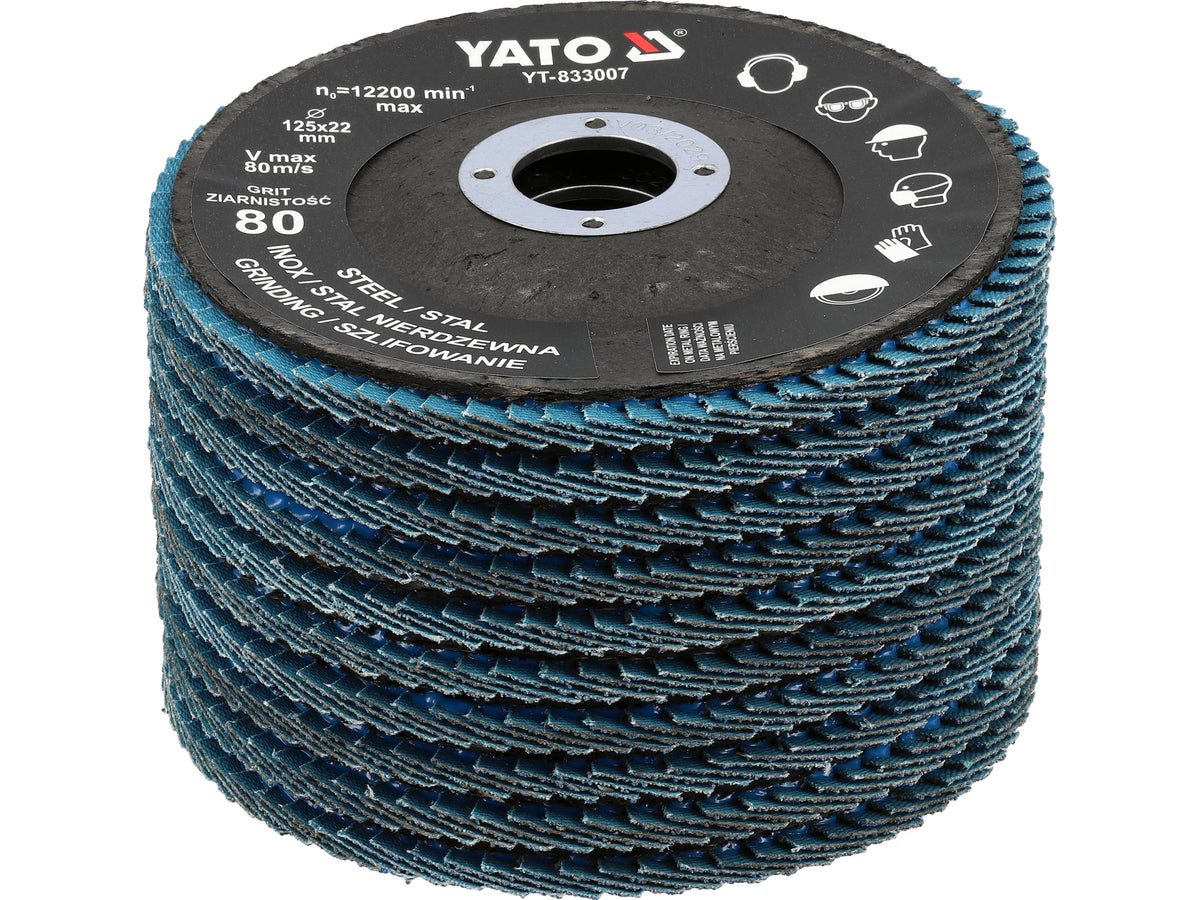 Trouwende Schijf Voor Inox P80 125MM 10 Stuks Blauw