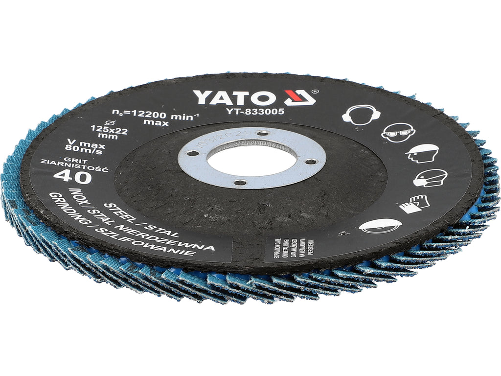 Tandwiel Voor Schuren Inox P40 125MM (1 Stuk) Blauw