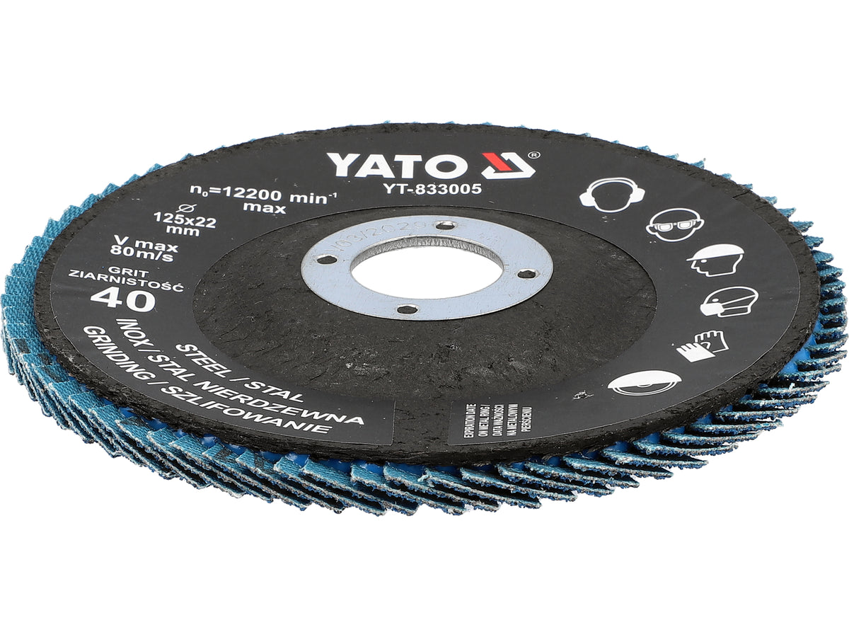 Tandwiel Voor Schuren Inox P40 125MM (1 Stuk) Blauw