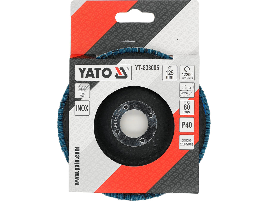 Tandwiel Voor Schuren Inox P40 125MM (1 Stuk) Blauw