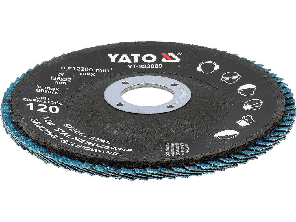 Tandwiel Voor Inox Schuren P120 125MM (1 Stuk) Blauw