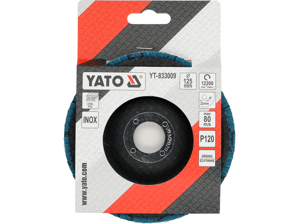 Tandwiel Voor Inox Schuren P120 125MM (1 Stuk) Blauw