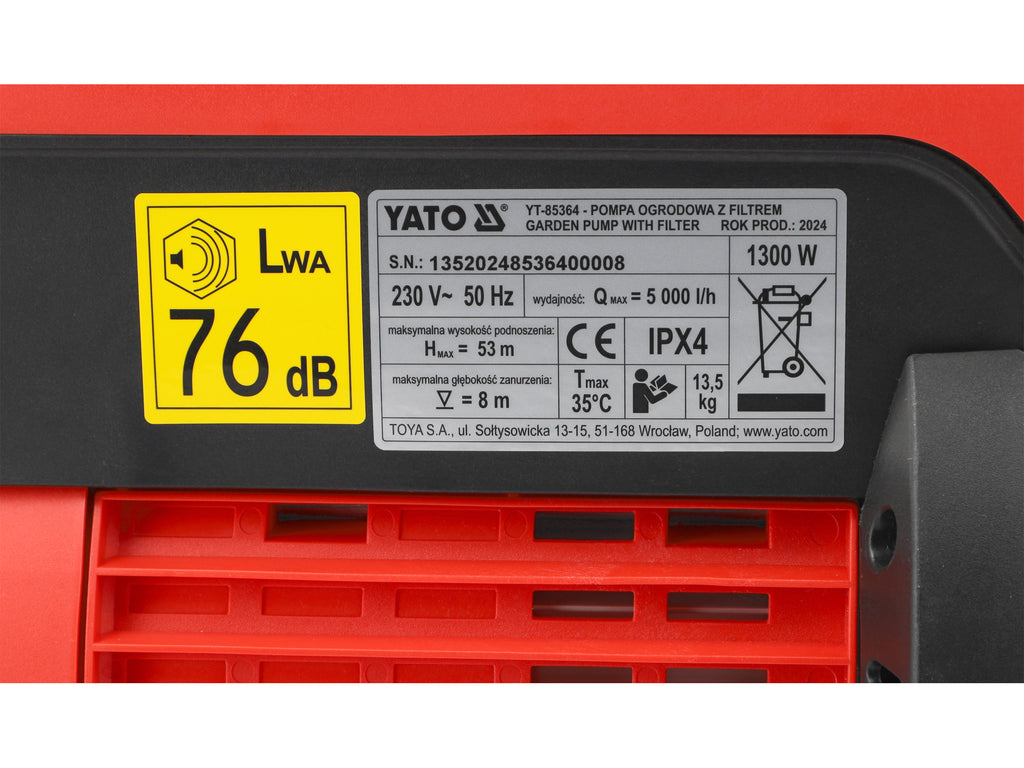 Tuinpomp 1300W Met Filter En Manometer