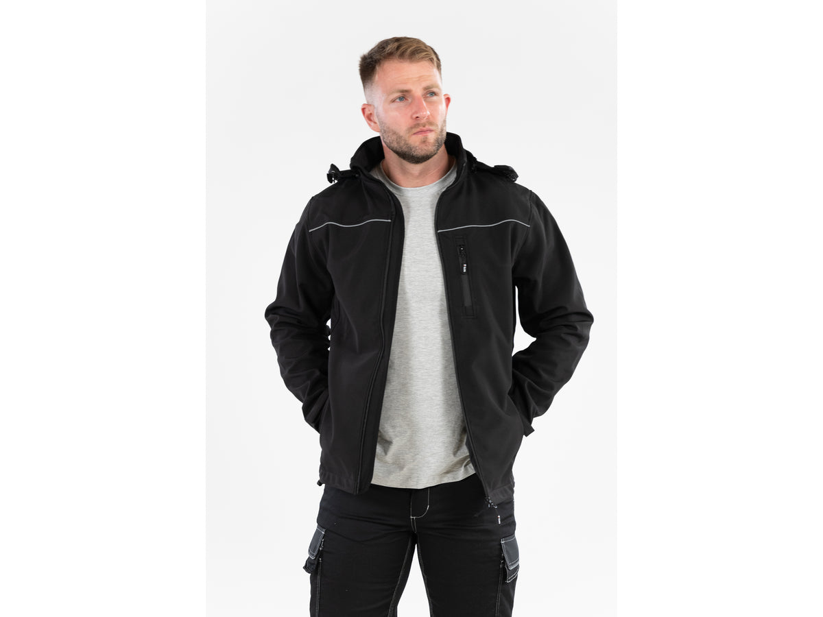 Softshell Jas Met Kap Obsidian Maat. Xl