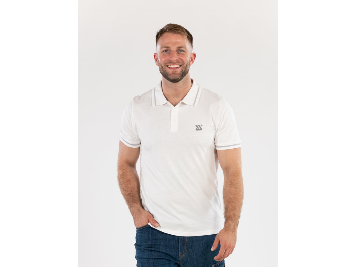 Zacht Poloshirt, Wit, Maat. Xl