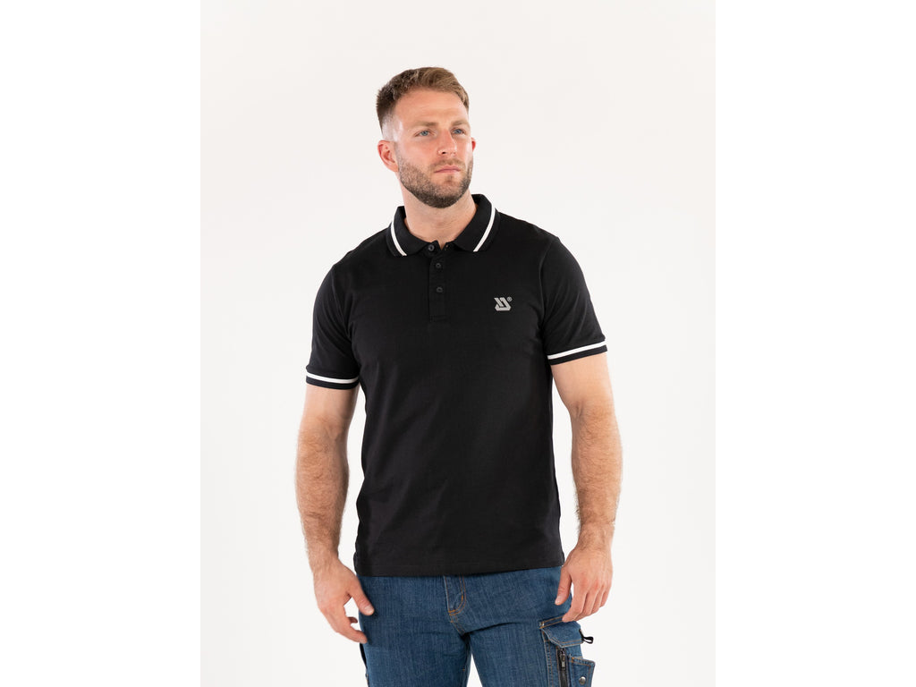 Zacht Poloshirt, Zwart, Maat. S
