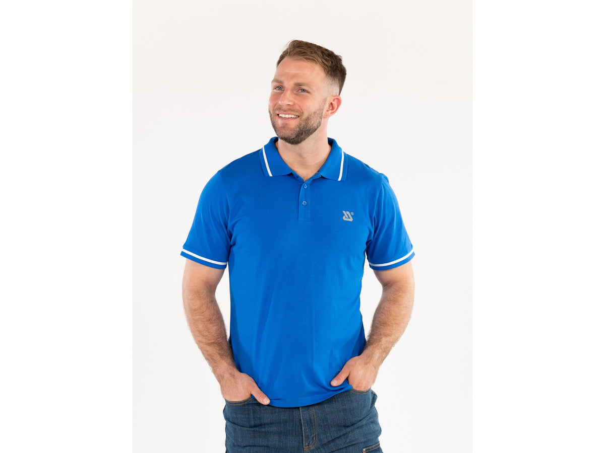 Zacht Poloshirt, Blauw, Maat. M