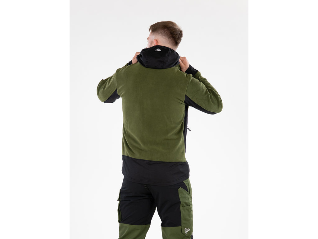 Sarna Groene Fleece Met Capuchon. M