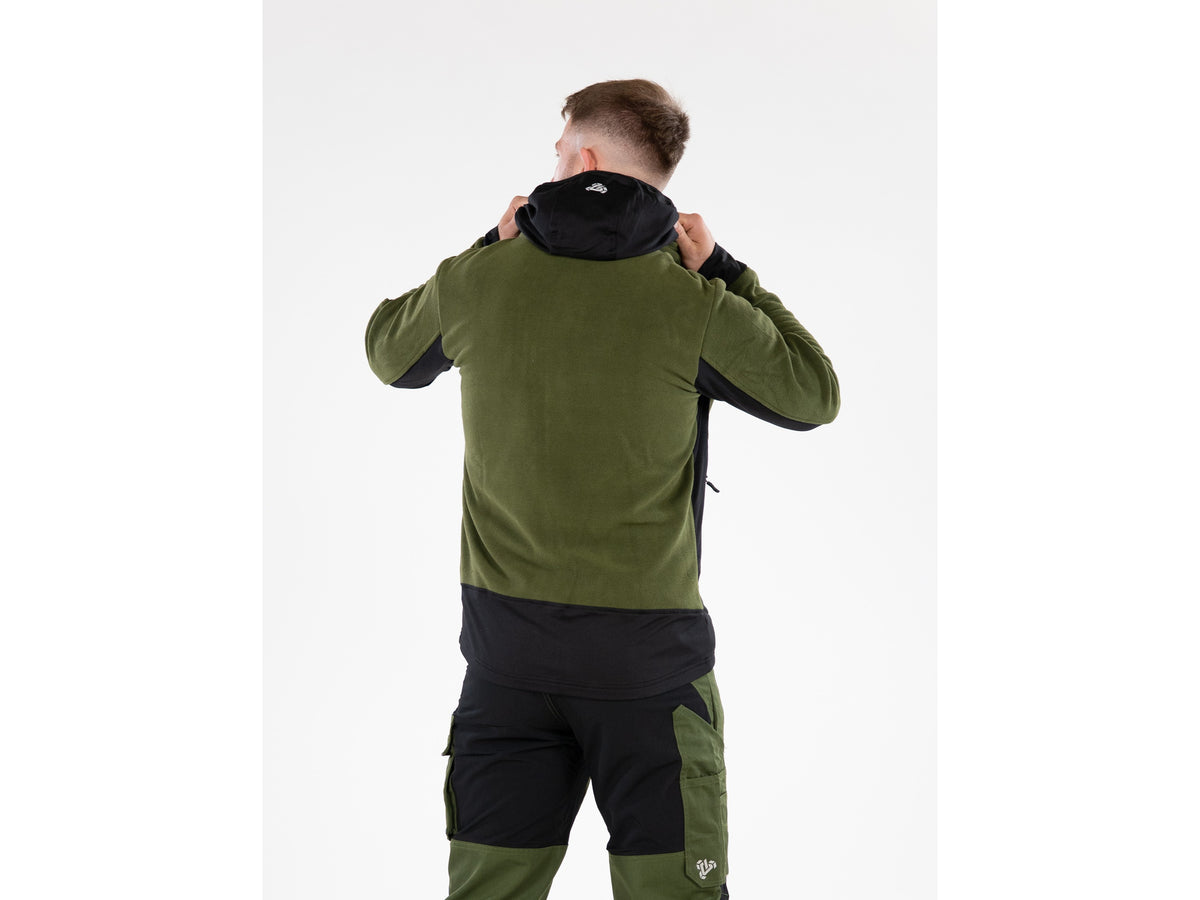 Sarna Groene Fleece Met Capuchon. M
