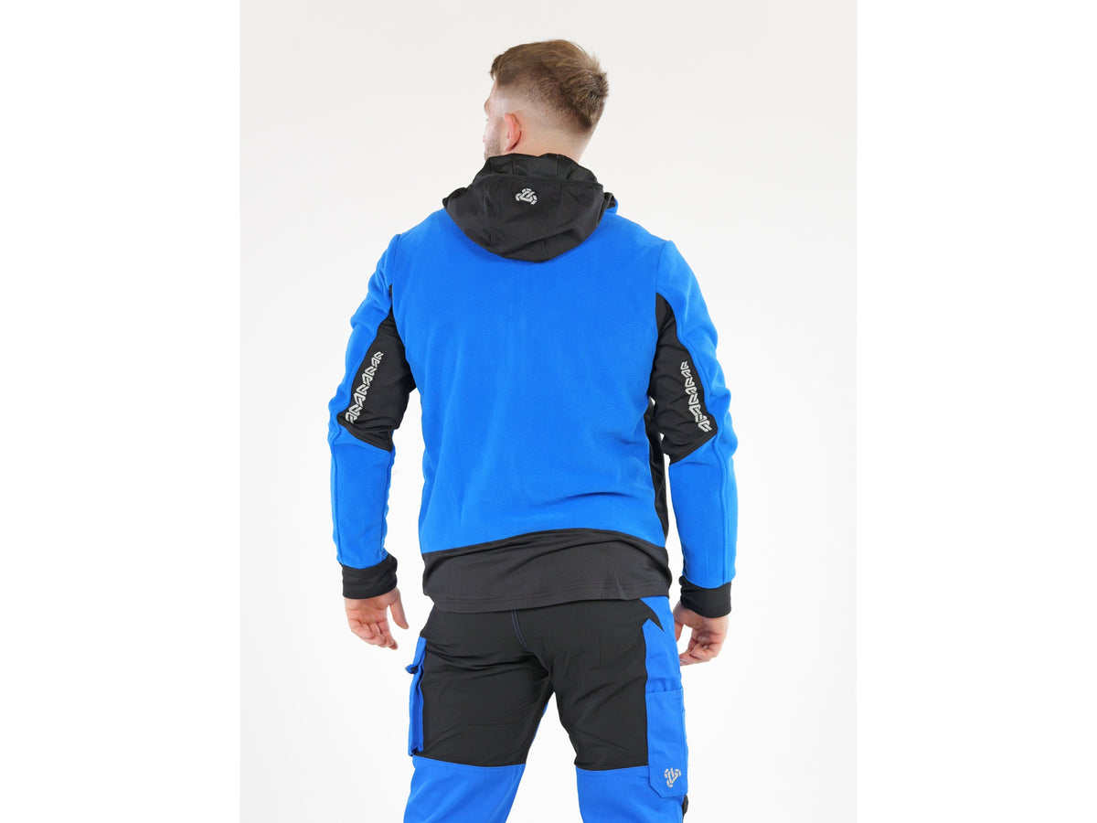 Fleece Met Capuchon Blauw Sarna Maat. 3XL