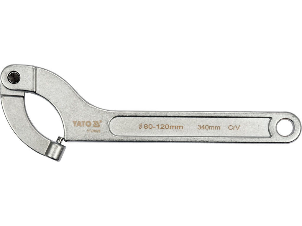 Haaksleutel Met Ronde Pen, Gedeelt 80-120 MM