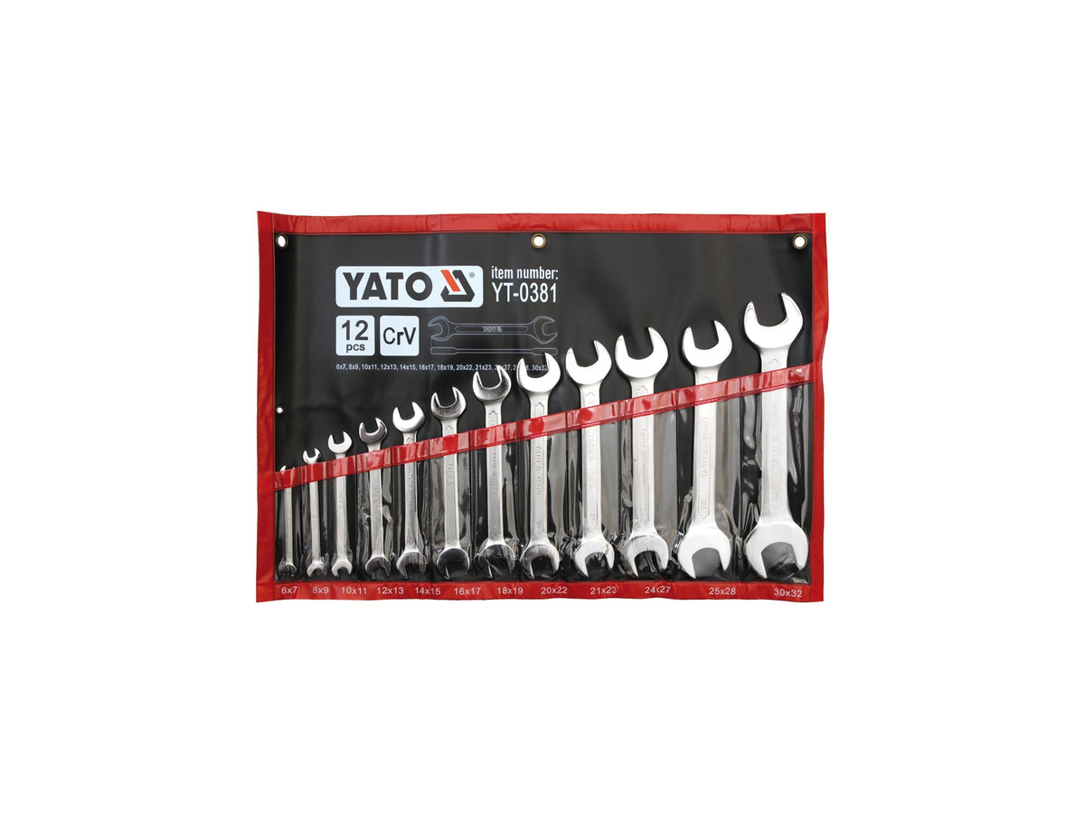 Open Sleutels Met Gepolijste Kop 6-32 Mm, Set Van 11 St.
