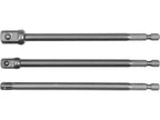Zeskantadapter Voor Doppen - 1/4, 3/8, 1/2 3 Stuks.