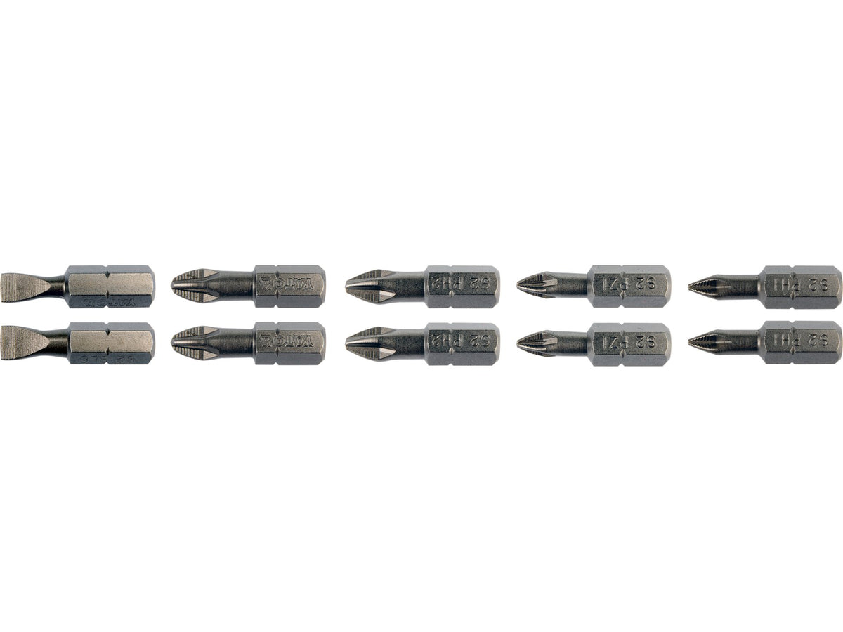 25 MM Schroevendraaiertips Set, 10 Stuks.