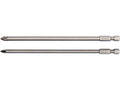 Schroefdraadtips 1/4'', 2 Stuks, Phillips: Ph1x150mm, Ph2x150mm