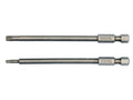Schroefdraadtips 1/4'', 2 Stuks, Torx Beveiliging: T10x100mm, T25x100mm