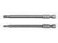 Schroefdraadtips 1/4'', 2 Stuks, Torx Beveiliging: T15x100mm, T27x100mm