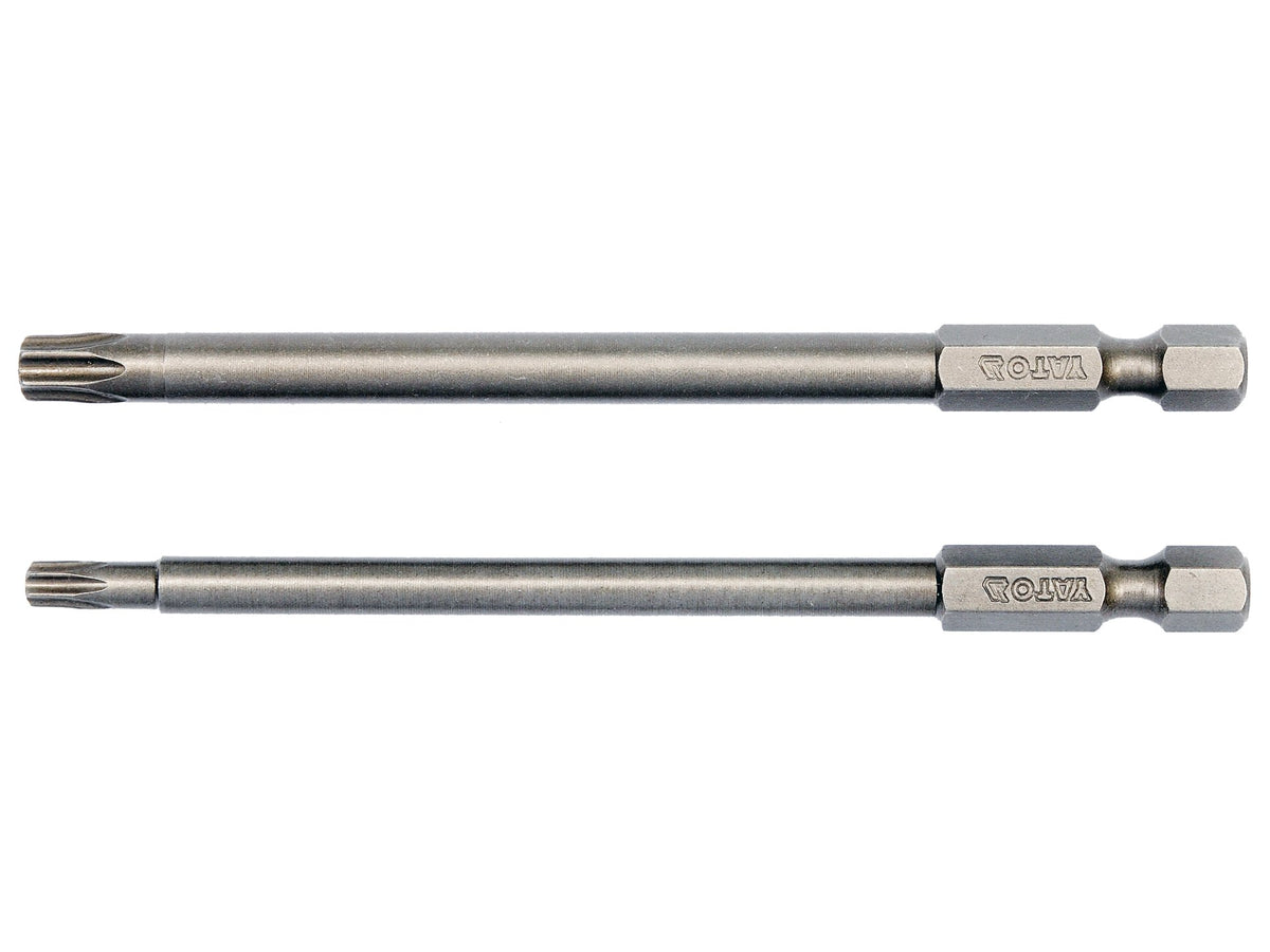 Schroefdraadtips 1/4'', 2 Stuks, Torx Beveiliging: T20x100mm, T30x100mm