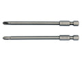 Schroefdraadtips 1/4'', 2 Stuks, Tri-Wing: 1X100MM, 3X100MM