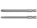 Schroefdraadtips 1/4'', 2 Stuks, Tri-Wing: 2X100MM, 4X100MM