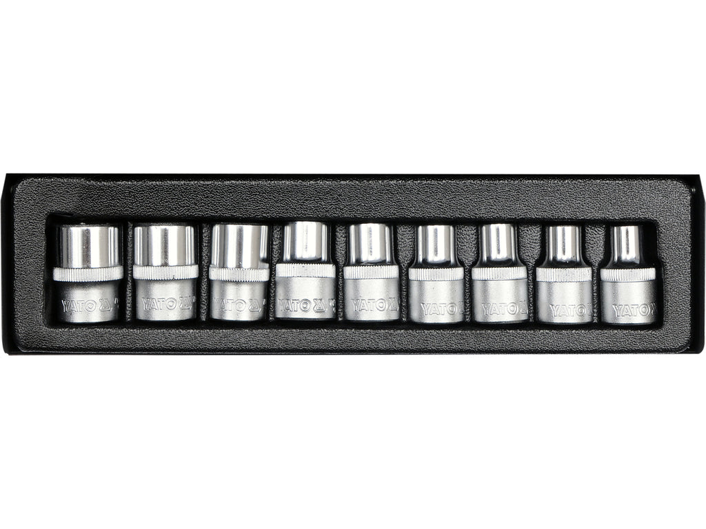 Torx Dopsleutels, Groot E10-E24, Set Van 9