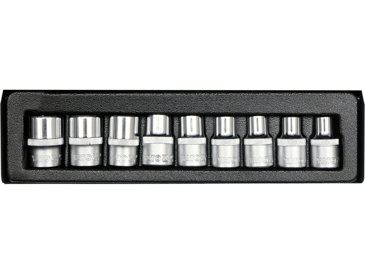 Torx Dopsleutels, Groot E10-E24, Set Van 9