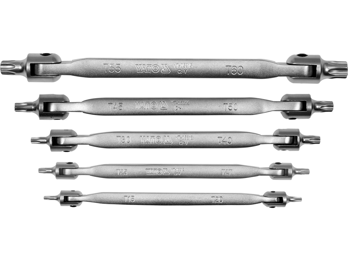 Set Torx-Sleutels Met Gewricht 5 St.