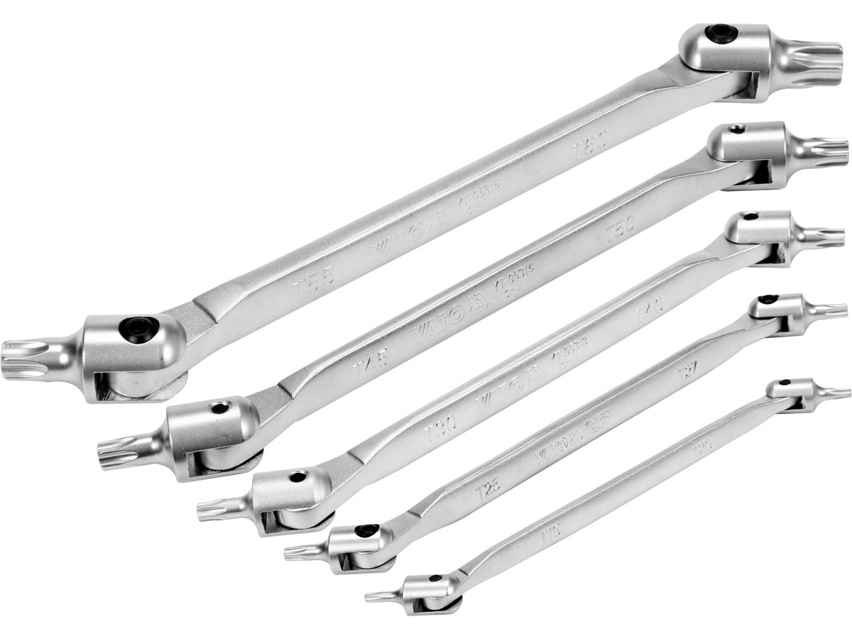 Set Torx-Sleutels Met Gewricht 5 St.