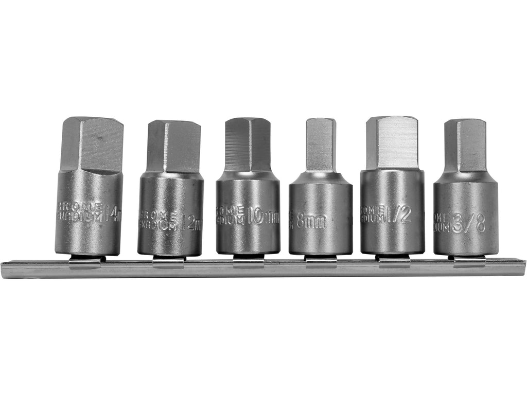 Set Van 6 3/8'' Olieplug-Sleeve Sleutels