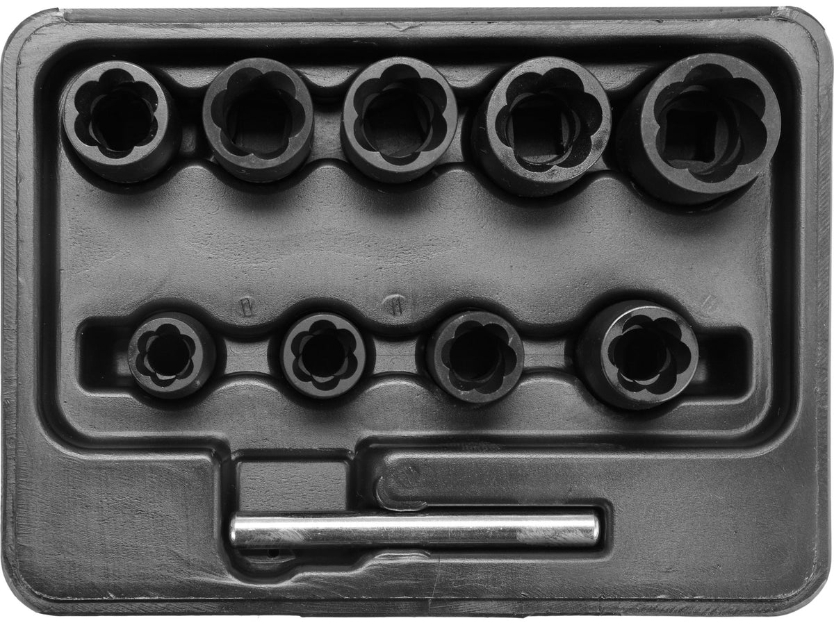 Schroefextractoren 3/8'', 10-19 Mm, Set Van 10