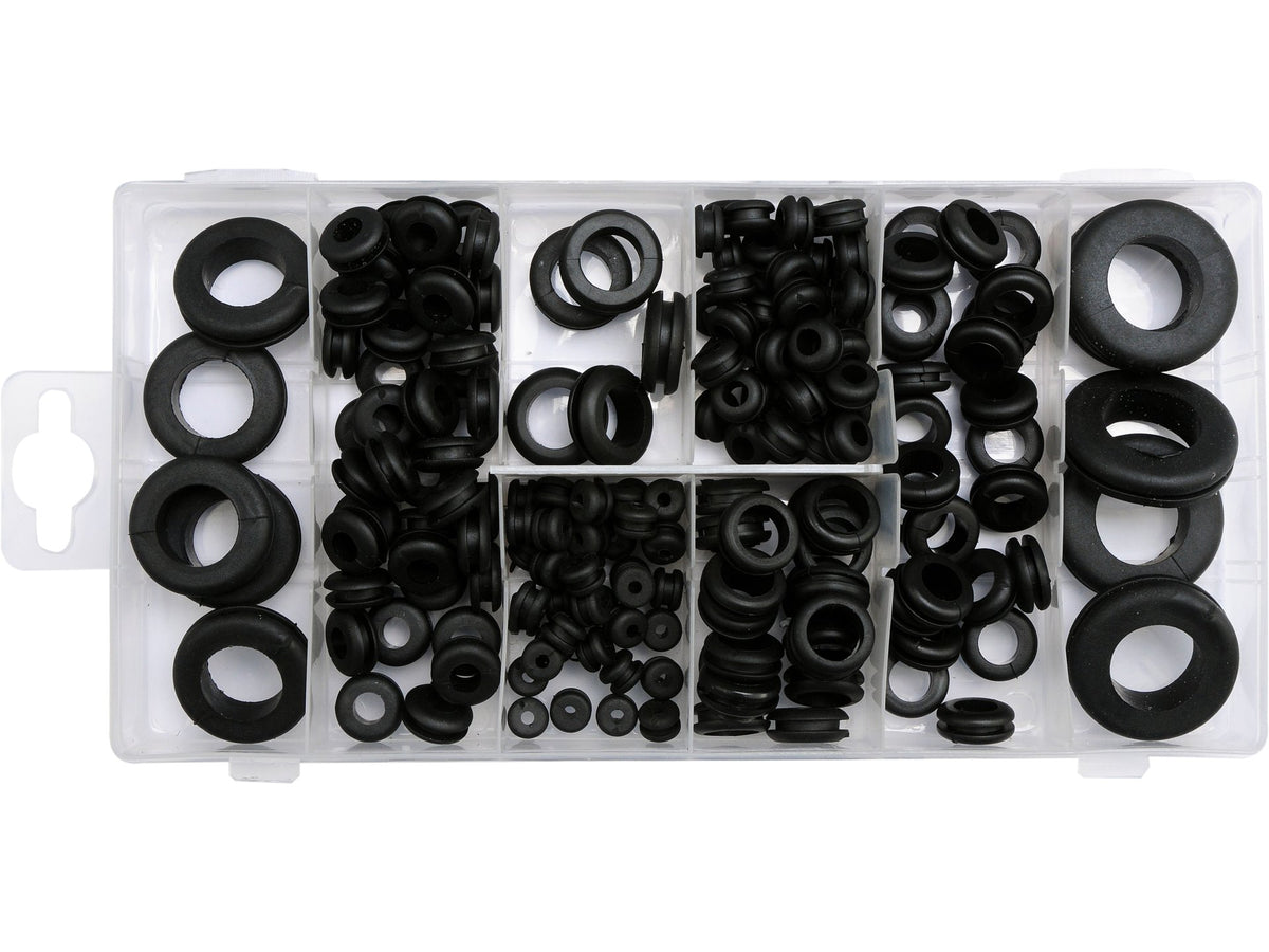 RUBBER doorvoertules, set van 180 stuks. MIX VAN SOORTEN