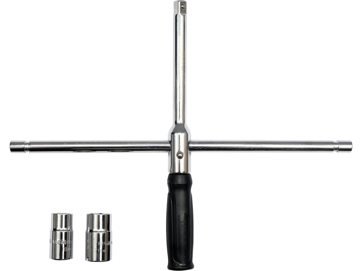 Opvouwbare Autowielsleutel In Een Koffer. Sokken 17MM, 19MM, 21MM, 23MM