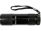 Aluminium Zaklamp, 9 Led's, Zwart
