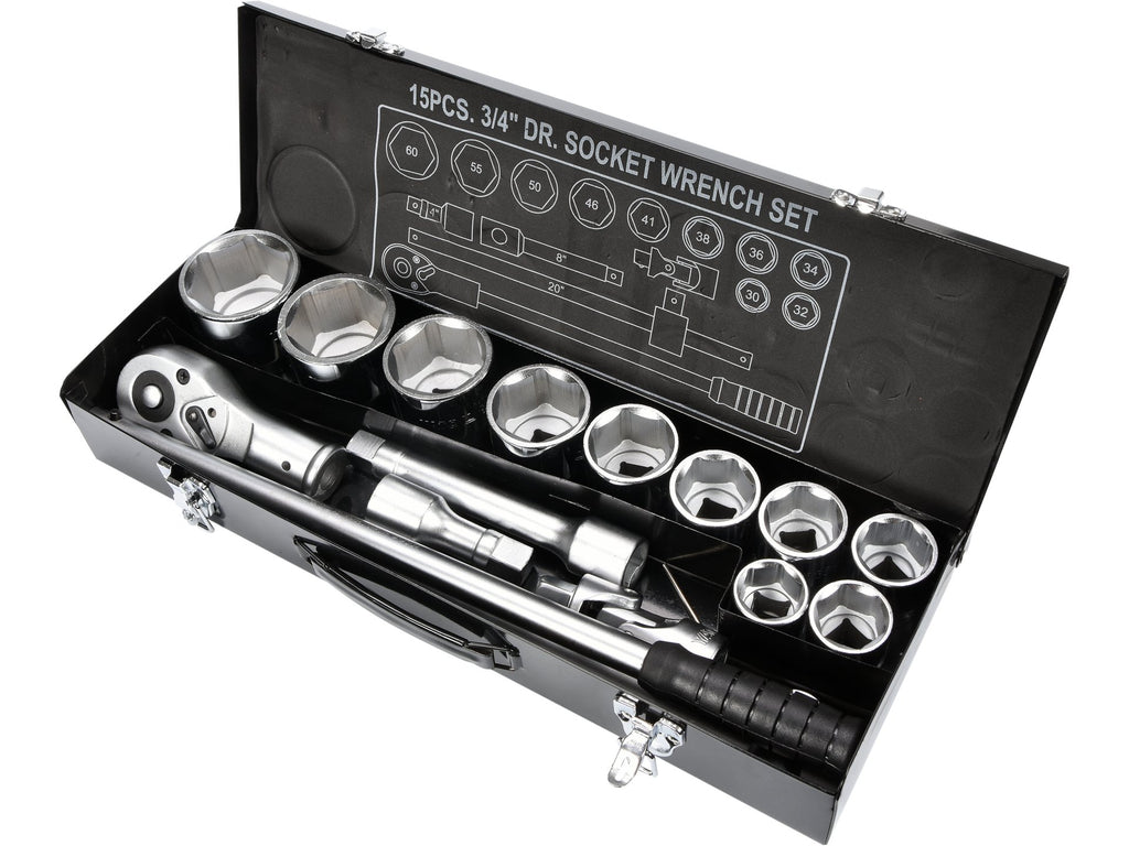 Gereedschapset 3/4'', 15 Delig