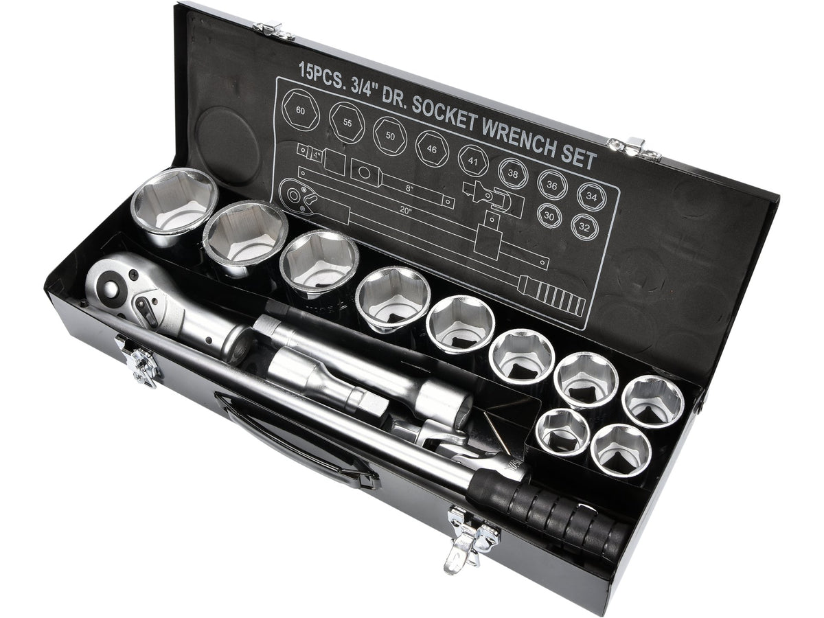 Gereedschapset 3/4'', 15 Delig