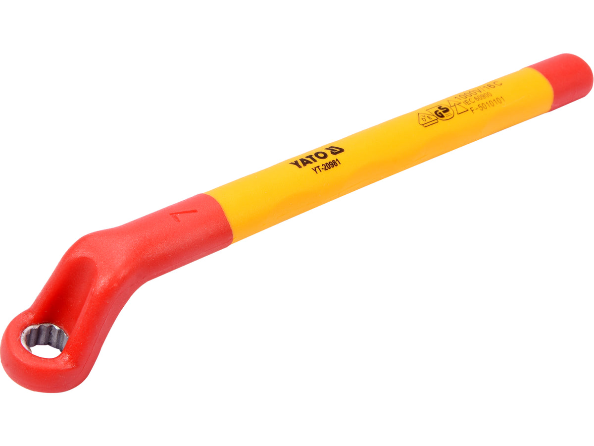 Gebogen Ringsleutel, Geïsoleerd, 7MM Vde