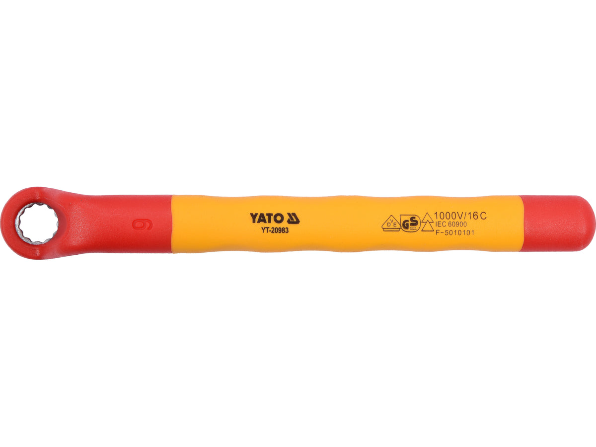 Gebogen Ringsleutel, Geïsoleerd, 9MM Vde