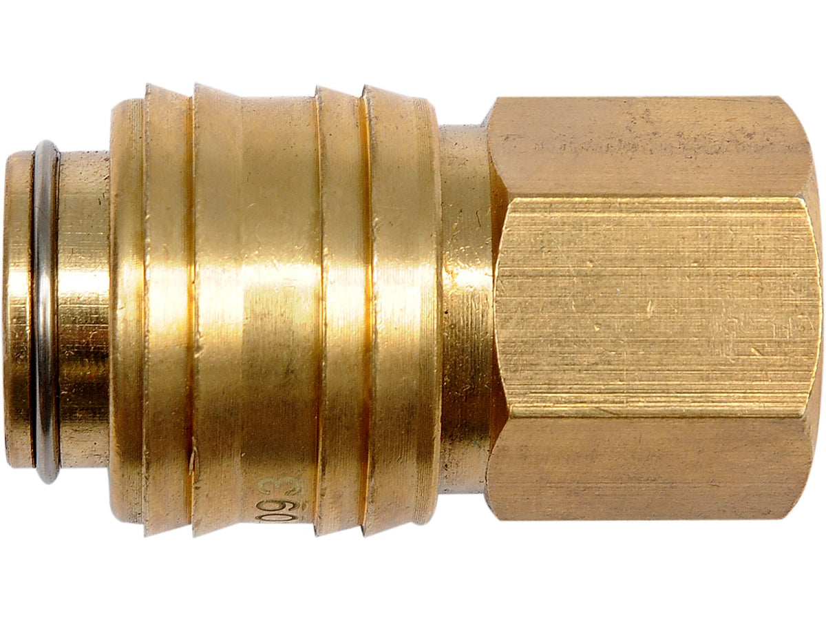Messing Snelverbinding 1/4'', Binnendraad 3/8''