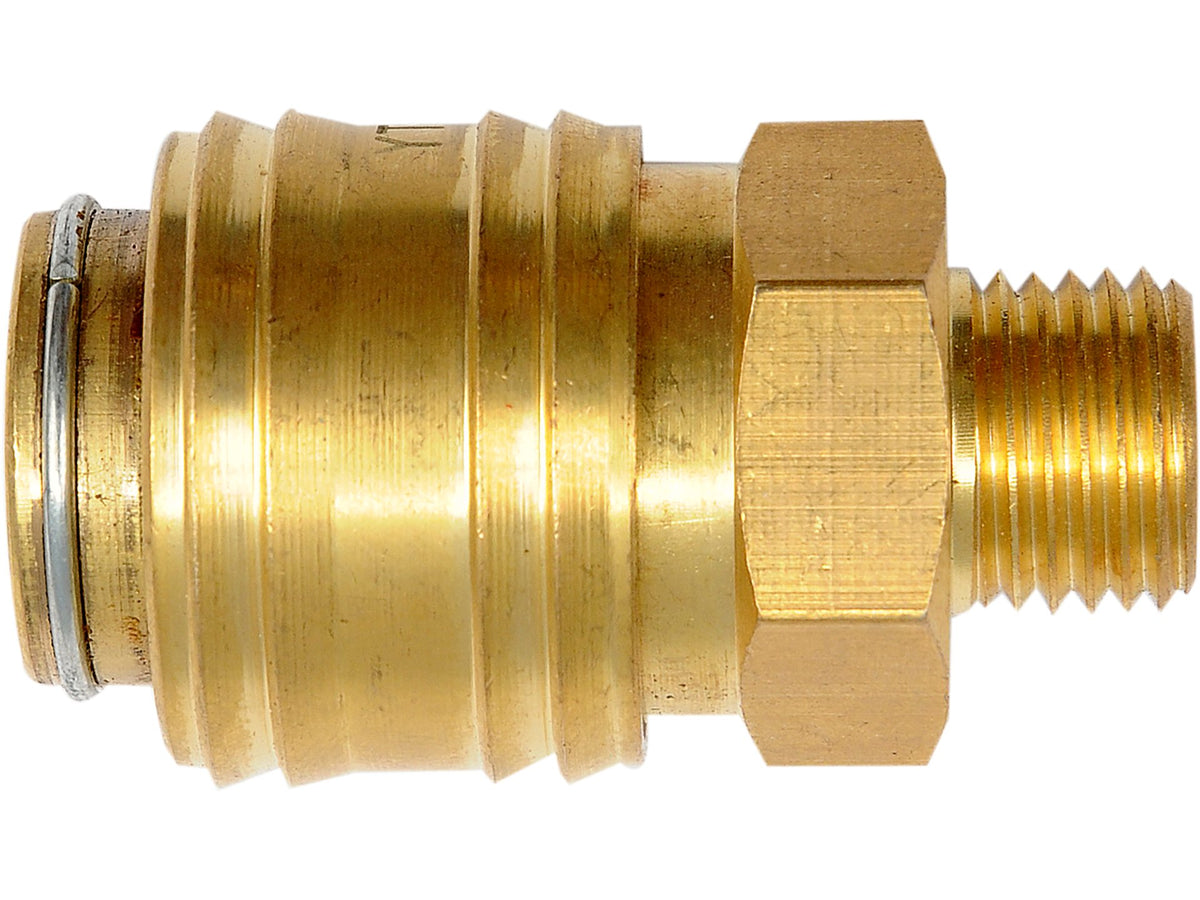Messing Snelverbinding 1/4'', Buitendraad 1/4''