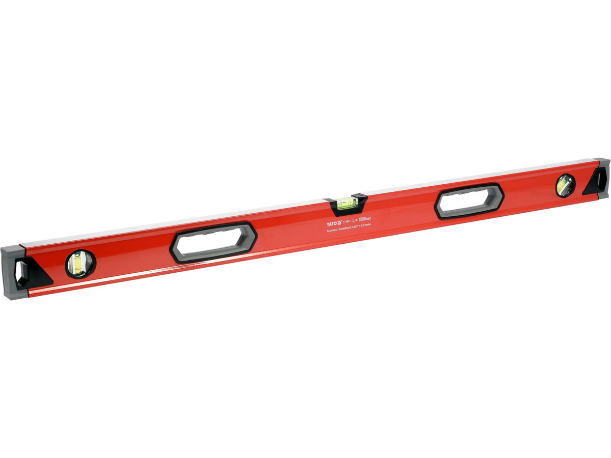 Aluminium Niveau 1000 Mm, 3 Libelles, Twee Handvatten, Nauwkeurigheid 0,5 Mm/M