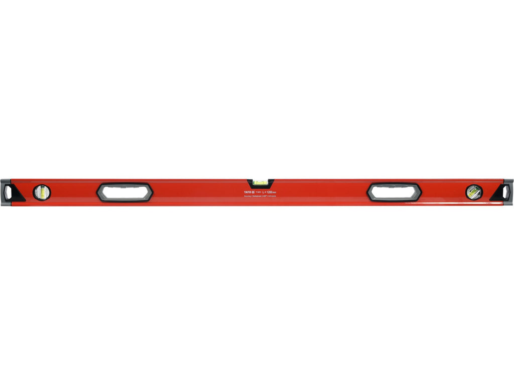 Aluminium Niveau 1200 Mm, 3 Libelles, Twee Handvatten, Nauwkeurigheid 0,5 Mm/M
