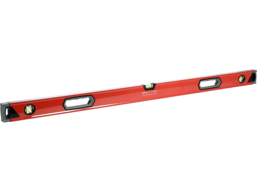 Aluminium Niveau 1200 Mm, 3 Libelles, Twee Handvatten, Nauwkeurigheid 0,5 Mm/M