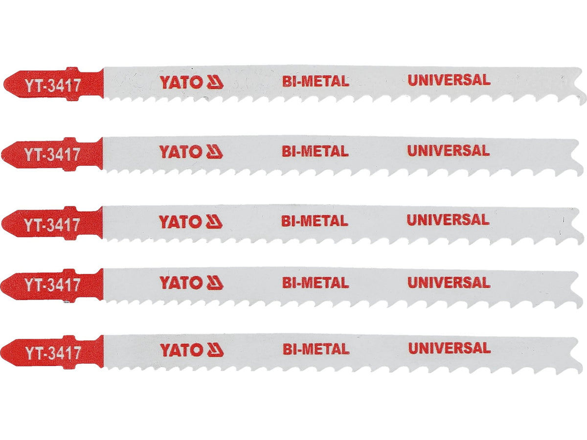 Bimetaal Decupeerzaagblad, Type T, 10-5 Tpi, Voor Hout En Metaal, 5 Stuks