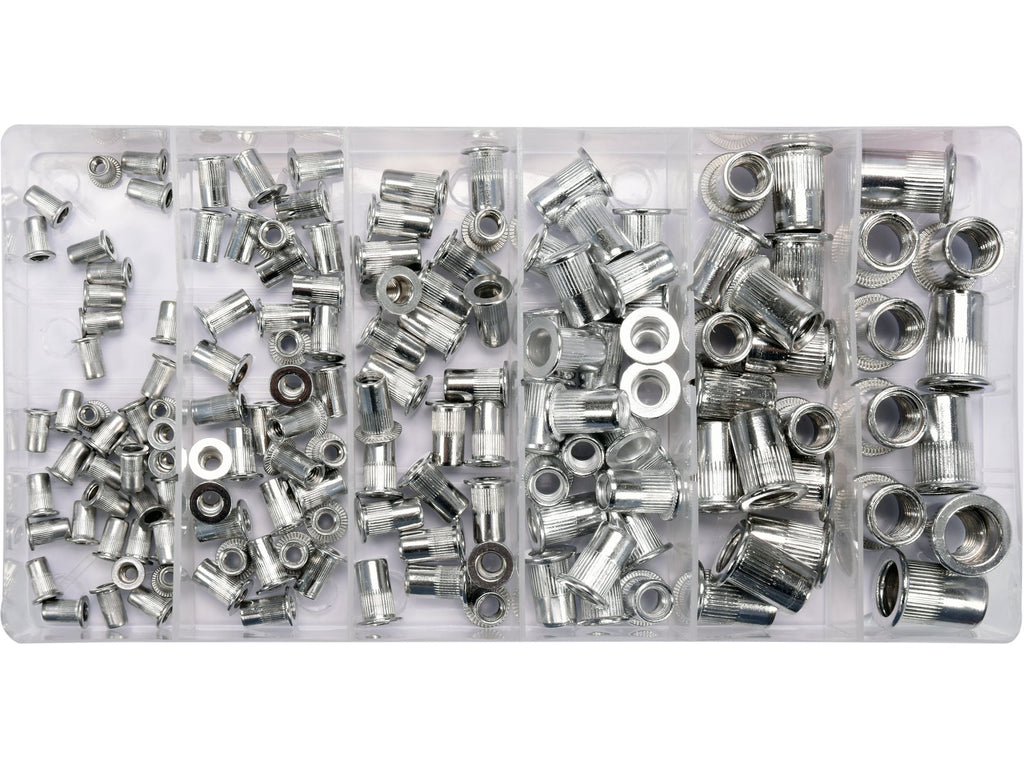 Set Aluminium Klinkmoeren M3-M10, 150 Stuks